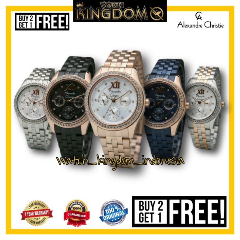 Promo Jamtangan wanita ac2496 / ac 2496 / 2496 Alexandre christie Original garansi resmi 1thn