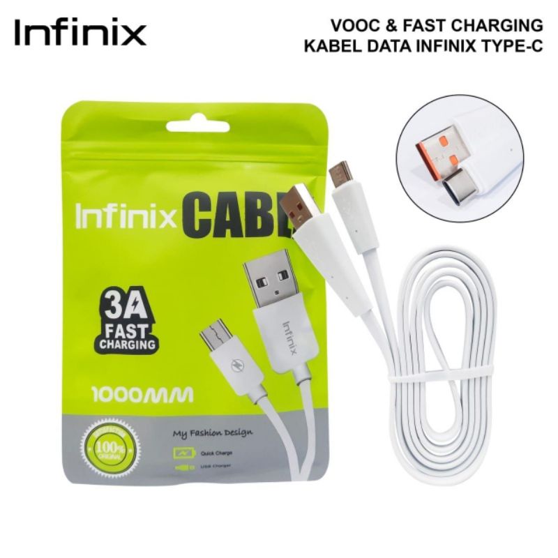 KABEL CHARGER INFINIX MICRO DAN TYPE C 3A FAST CHARHING KABEL DATA INFINIX PREMIUM