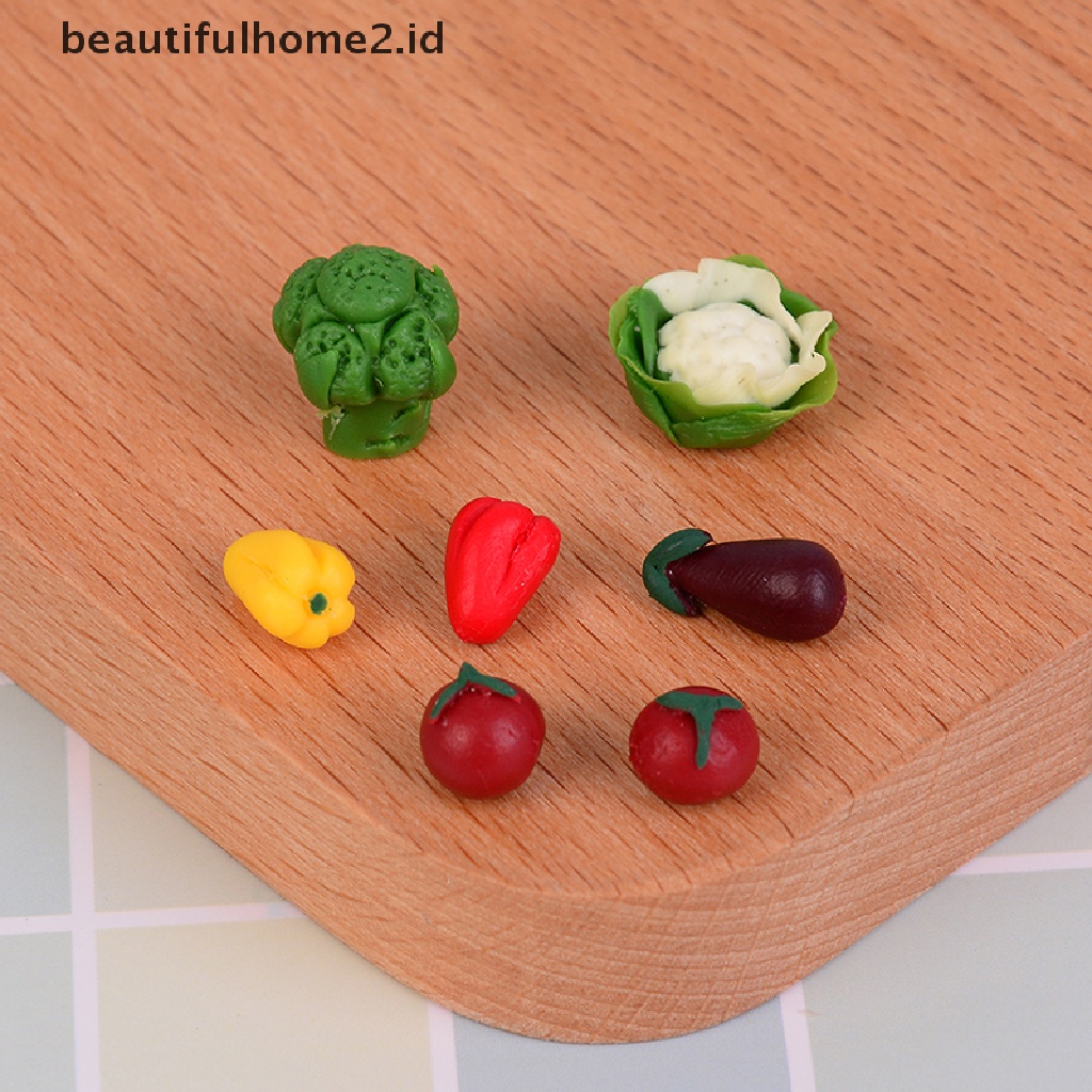 (beautifulhome2.id) 7pcs / set Mainan Miniatur Sayuran Untuk Aksesoris Rumah Boneka