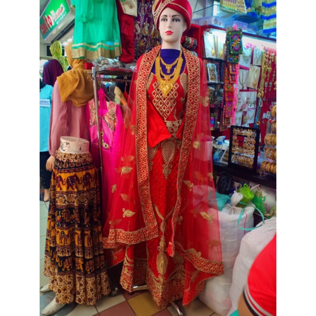 Baju lengga india komplit.