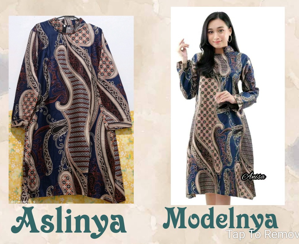 Ini Yang Baru Tunik Batik Serut Kawung Abstrak