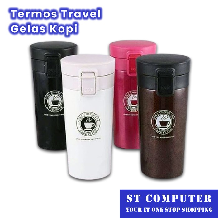 Termos Travel Gelas Kopi Stainless Steel Tahan Panas / Dingin