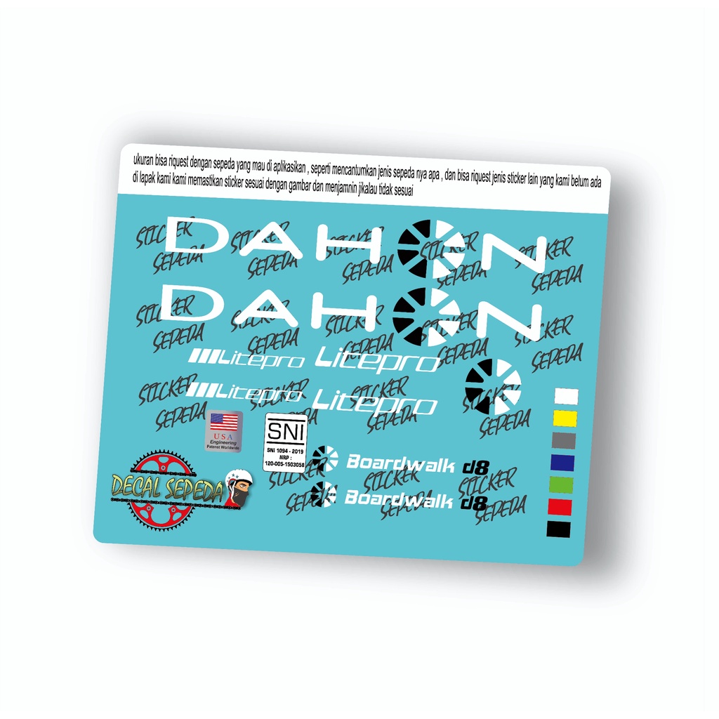 decal sepeda dahon - sticker sepeda dahon full cutting
