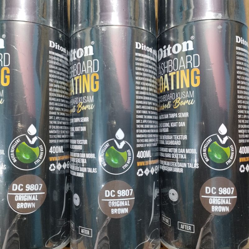 Diton Dashboard Coating Original Brown 9807 DC 9807 400ml Pilok Pilox Cat Diton Dashboard Coating Cat Semprot Dashboard Coating