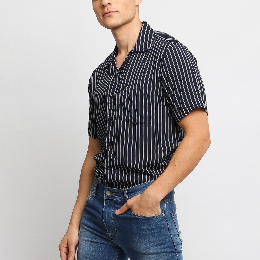 

VENGOZ Kemeja Stripe Pria - Paul Casual Shirt