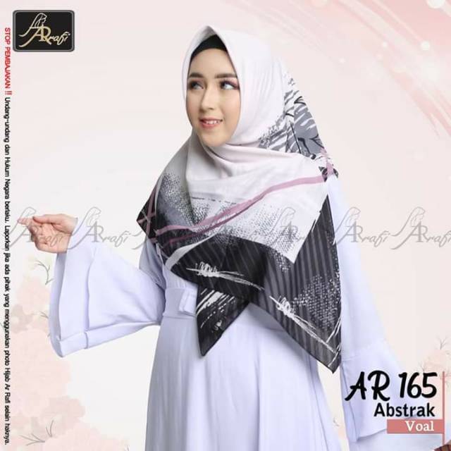 Hijab arrafi ar 165 voal motif gear