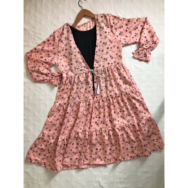 Outer Wanita Lengan Panjang Rampel || Sinar Berkah Collection