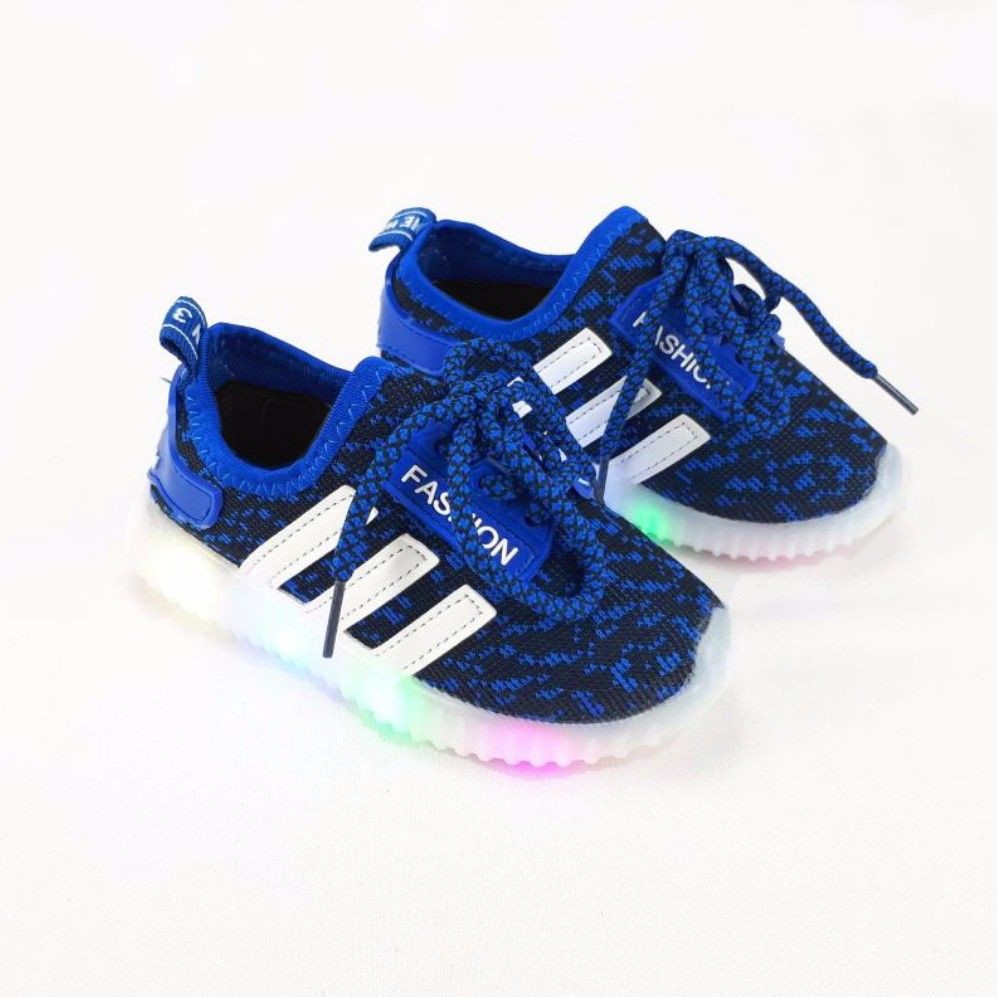 Sepatu Anak / Stripes Knit Shoes - Fuchsia