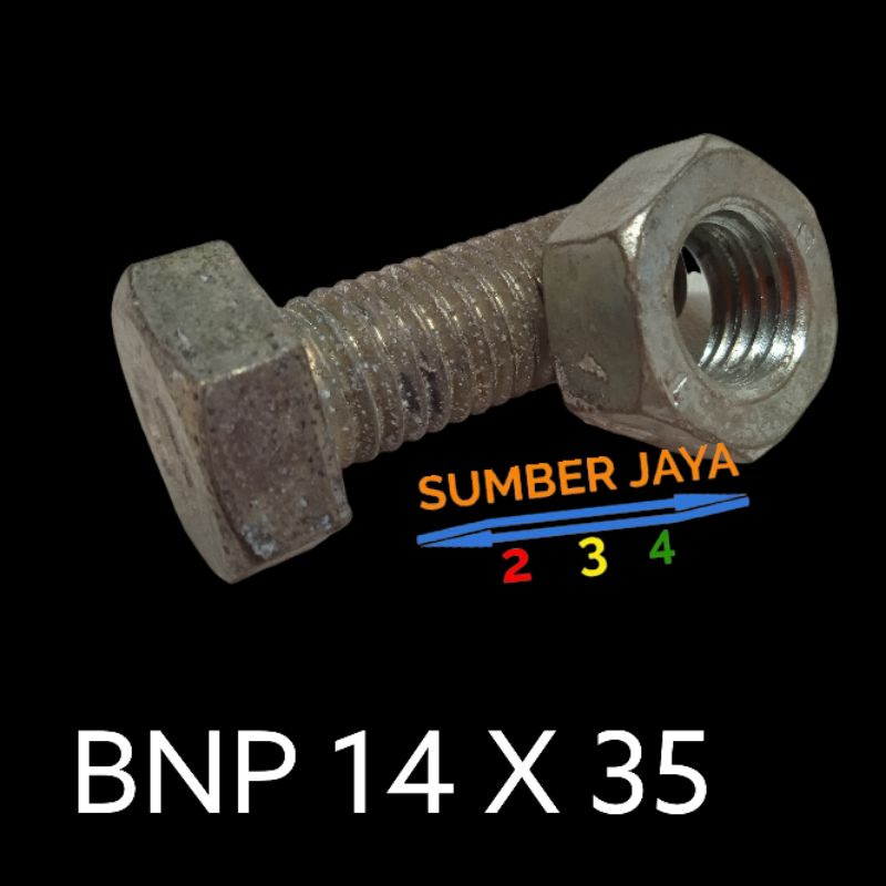 MUR BAUT BMP 14 X 35 / BNP 14 X 35 ISI 5 PCS TERMURAH