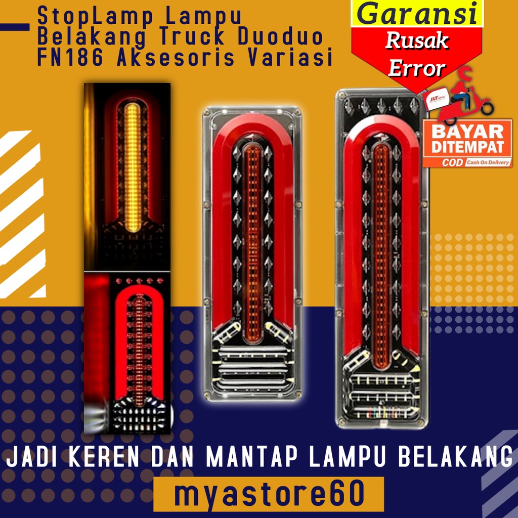 Lampu Stoplamp Lampu Stop lamp Aksesoris Variasi Mobil Lampu Belakang Lampu Rem Stoplam Truk Truck Mobil Besar Mitsubishi Hino Tata Volvo UD Toyota Isuzu Kipas Dan Lain Lain Universal 12/24 Volt 46 cm