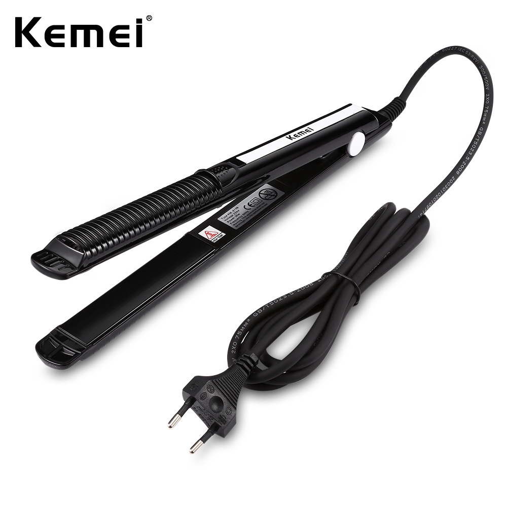 

Kemei Keramik Pelurus Rambut Bergelombang Iron Crimper Suhu Penyesuaian Penjepit Gelombang Rambut