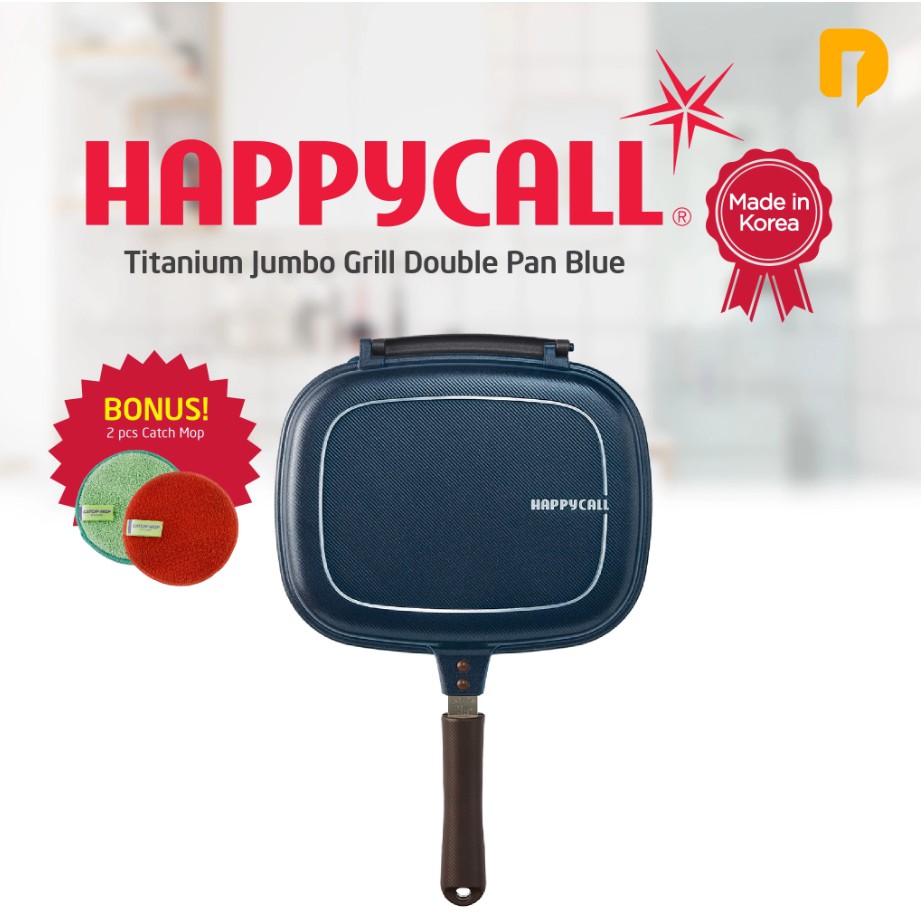 ALAT MASAK ORI KOREA HAPPYCALL TITANIUM JUMBO GRILL DOUBLE PAN