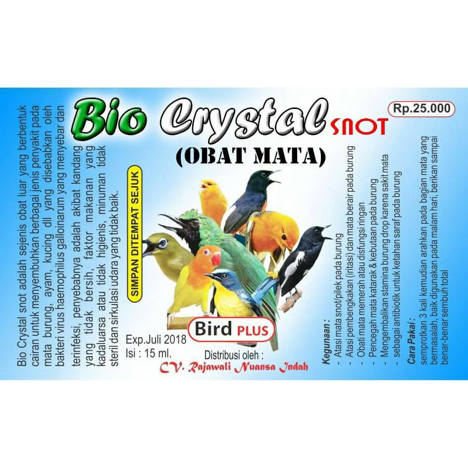 Obat Mata Burung Bio Crystal Snot By Birdplus Botol Spray Semprot