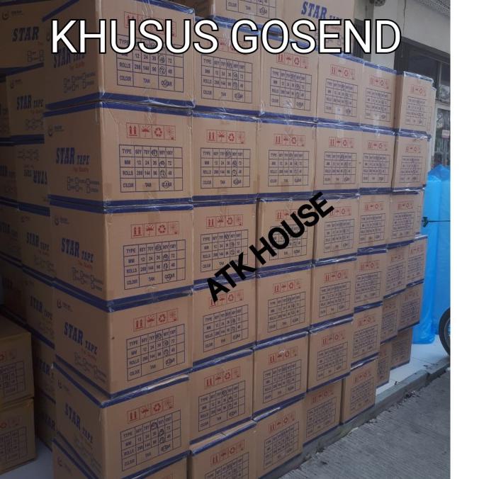

GROSIR OPP Lakban Bening Coklat STAR 2inc 45mm55yard DUS@72/Plakban
