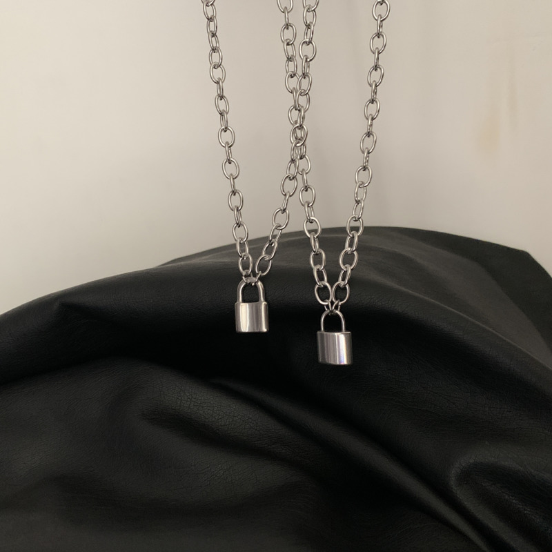 Lock Necklace Hip Hop Tide Clavicle Chain Pendant