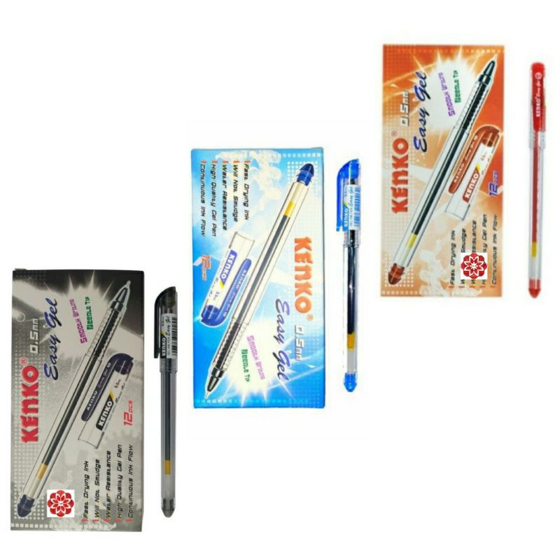 Pulpen Kenko Easy Gel 0,5mm Grosir (1 Lusin)