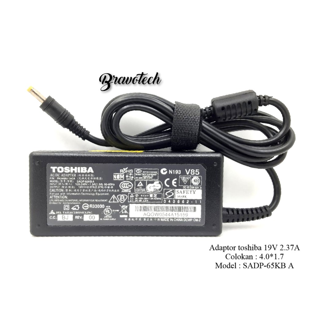 Adaptor Charger TOSHIBA 19V 1.58A 4.0*1.7 30W AT100 AT105 Tablet Thrive 10.1"