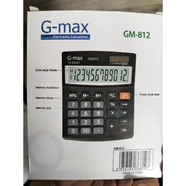 (Murah) Kalkulator G-max GM-812 / Kalkulator 12 digit / Kalkulator Mini / Kalkulator Murah