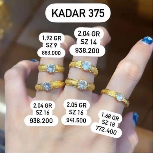 CINCIN EMAS KADAR 375