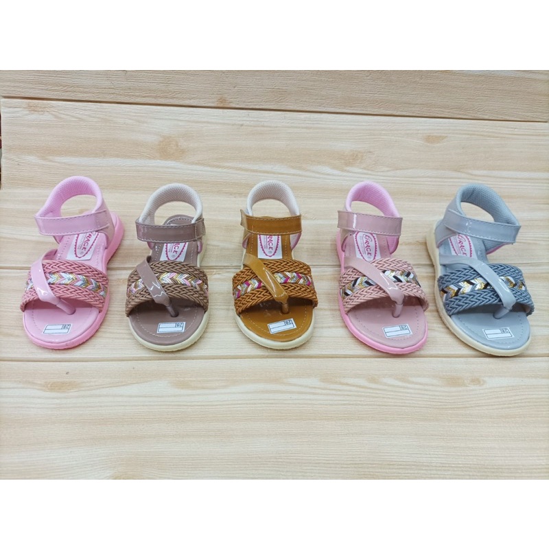 Sandal Jepit Anak Perempuan Tali Kepang Usia 1-5tahun