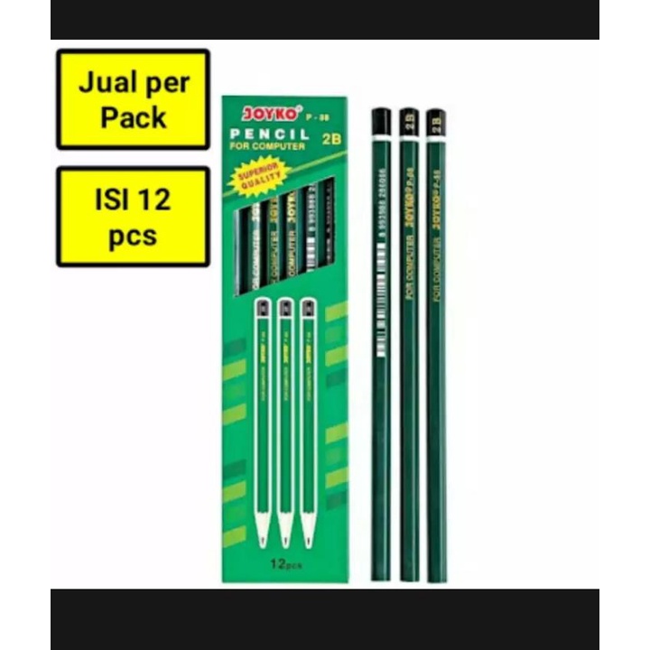 

Pensil joyko 2B 1 pack hitam joyko hijau p88