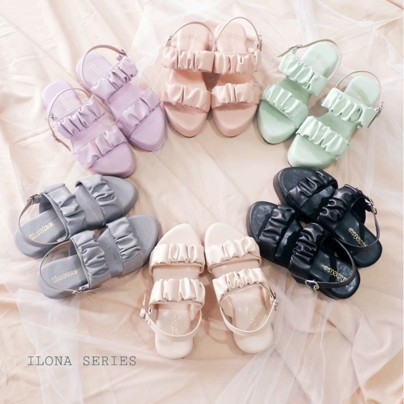 Sandal Platform Wedges Korea Thostee Ilona pusatmode1234