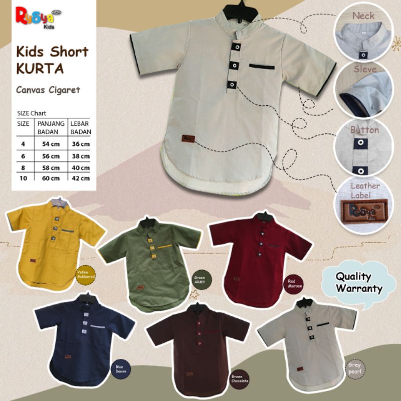 koko kurta rysya lengan pendek