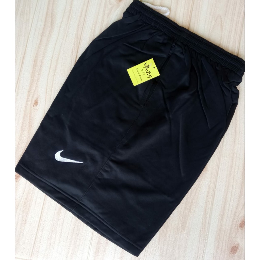 Celana Olahraga Pendek Pria HITAM Import Original Jogging Running Santai Voli Casual Cowok Cewek