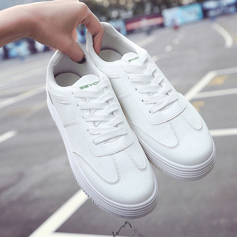 Beeyoo Sepatu Wanita Sneakers Tali Sepatu Olahraga Ringan Model Fashion WK103-8