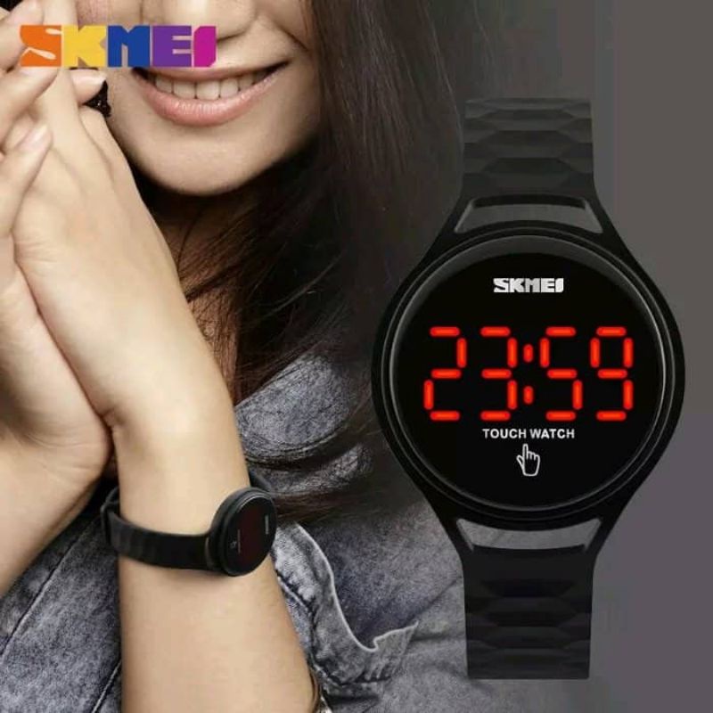 [Sale] Skmei Jam Tangan Pria wanita Sport Casual 1230 Digital Touch Fashion Rubber watch Anti Air