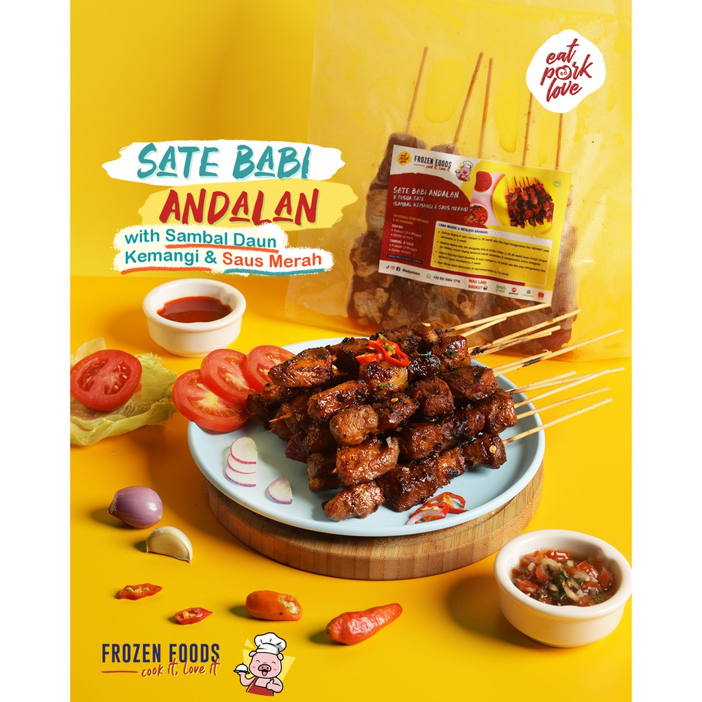 Sate Babi Andalan (Frozen Foods 5 Tusuk) - Sate Babi Manis