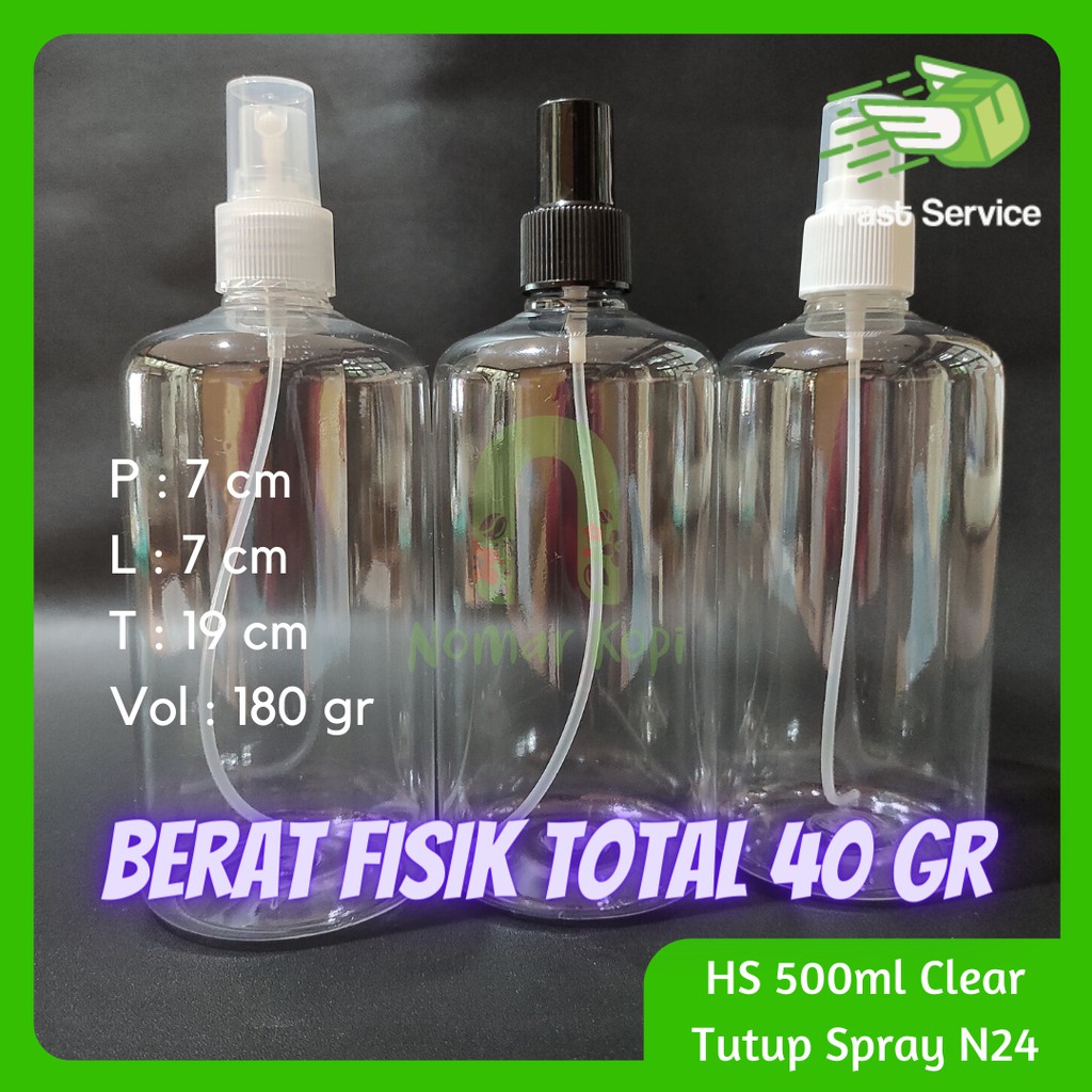 BOTOL SPRAY 500ml PET BENING TEBAL LOTION SABUN SANITIZER SHAMPOO