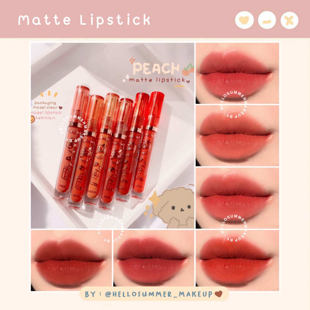 KBEAUTY - Just Peachy Matte Lipstick / Matte Lipgloss