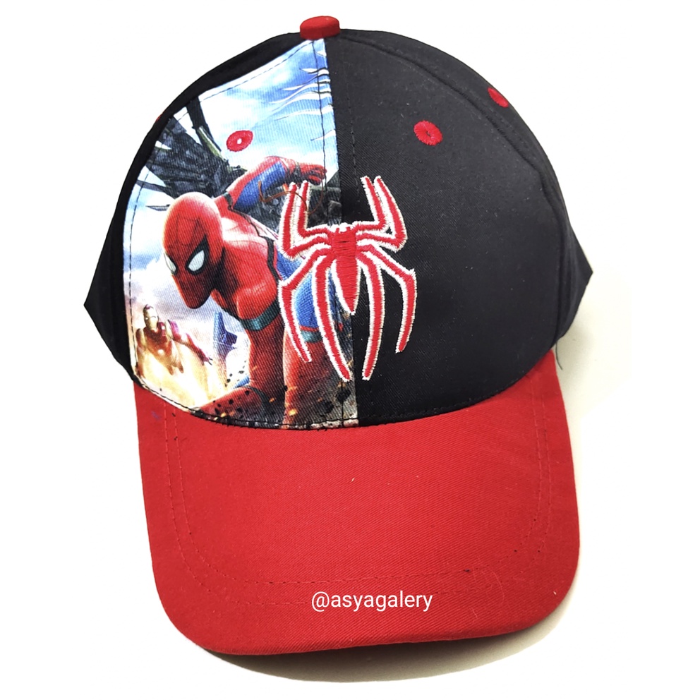TOPI ANAK KARAKTER SPIDERMAN/TOPI SPIDERMAN/TOPI ANAK SPIDERMAN