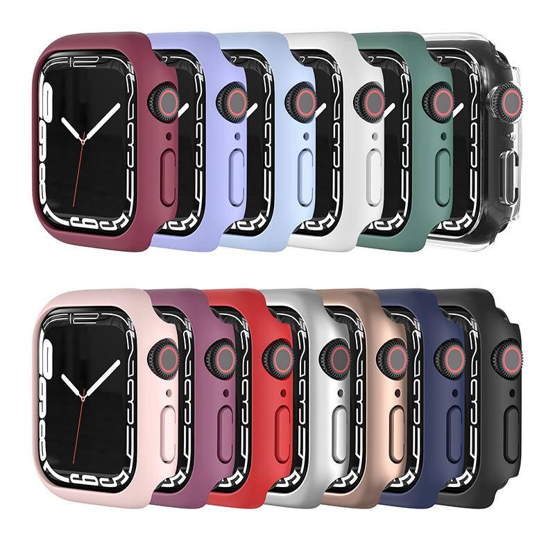 Case Pelindung Bahan PC Bumper Ukuran 45mm Untuk Apple Watch Seri 8 7 6 5 4 3 2 iWatch 41mm 45mm 44mm 40mm