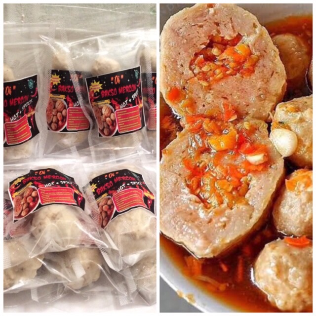 

Bakso oi mercon mantul plus bumbu kuah