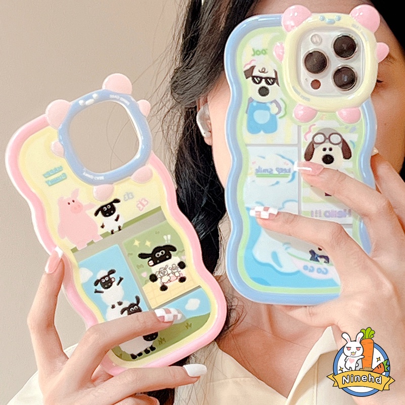 Soft Case Pelindung Tahan Banting Desain Domba Anjing Untuk iPhone 13 12 11 Pro Max X Xr Xs Max