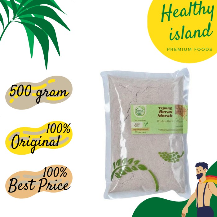 

Tepung Beras Merah Organik / Organic Red Rice Flour - 500 gram