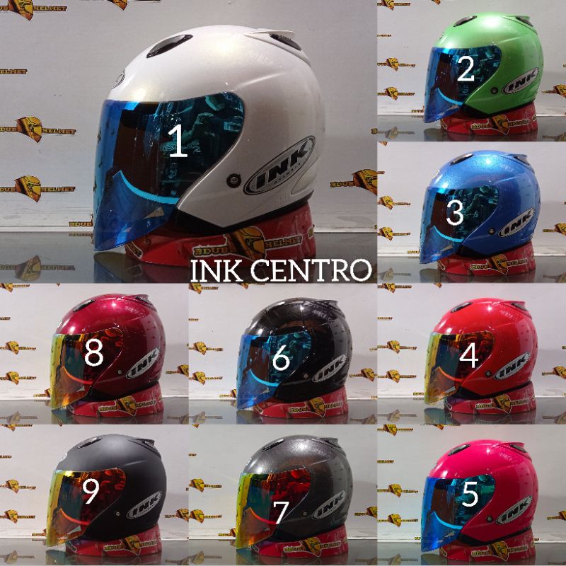 Helm INK METRO 2 Solid polos 2 visor original 100% original SNI-DOT-H-v-blue/red CENTRO