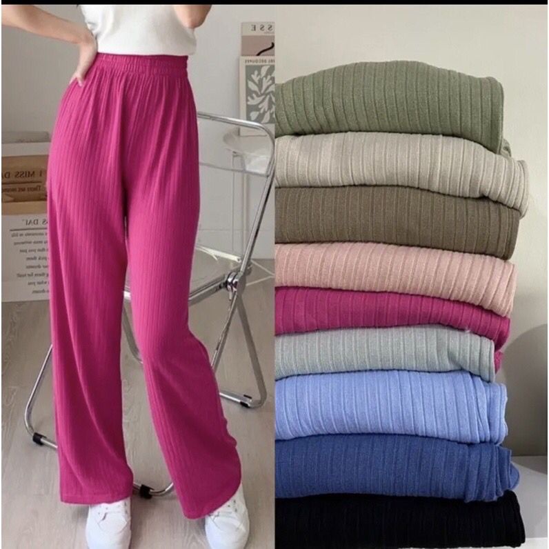 MASHA KNIT PANTS Celana Kulot Knit Premium