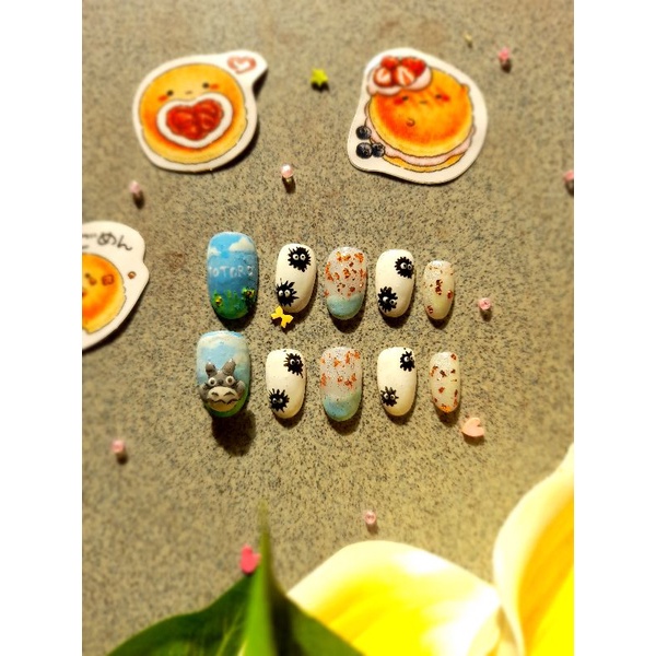 press on nails/fake nails/fake nails custom/totoro fake nails