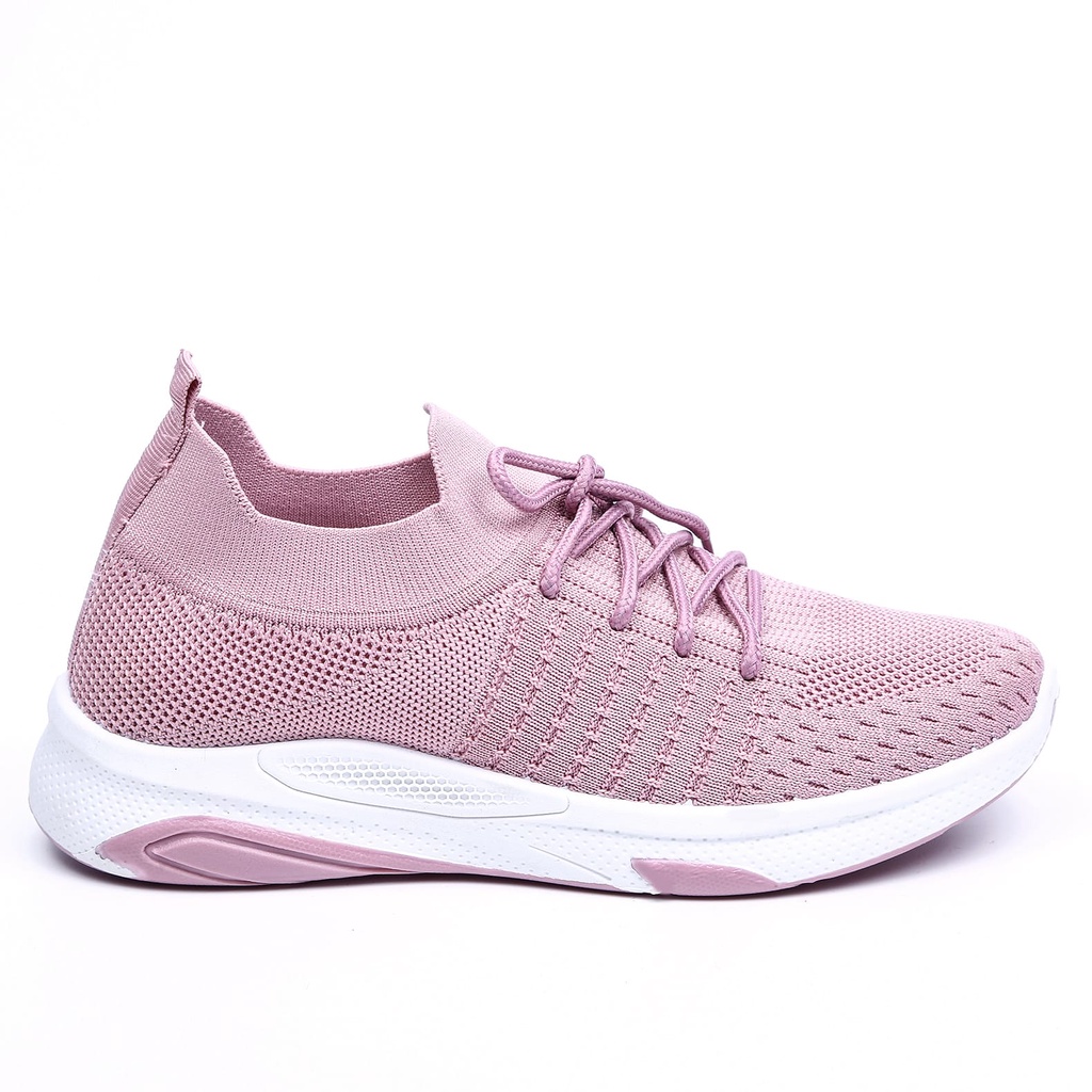Sepatu Wanita Slip On Shoes Canvas Sepatu Sports Olahraga - A2055-Pink