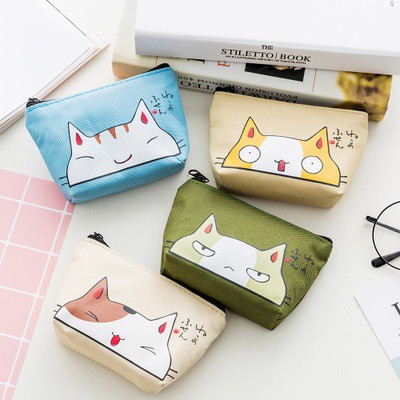 Dompet KOIN KTP ATM Gambar KUCING / Korean Coin Card Purse Design CAT-FACE