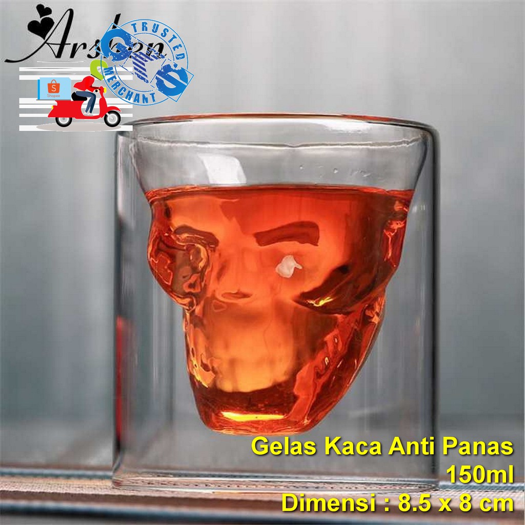 KD 150ml Gelas  Cangkir Kaca  Glass Mug Whiskey Wine Crystal 