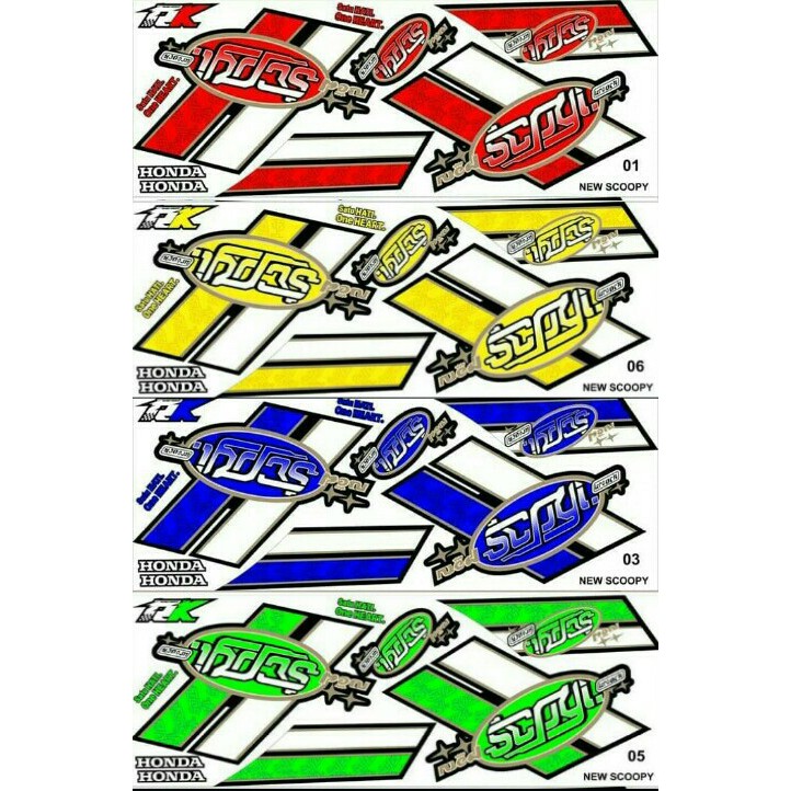 Sticker / Striping Variasi Thailand / Thailook Scoopy Karbu (SCOOPY-i) f697