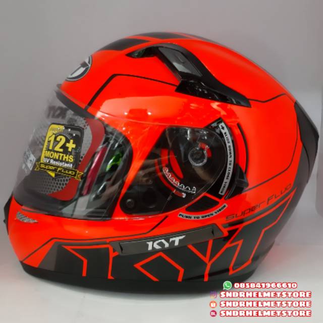 KYT K2 RIDER SUPER ORANGE FLUO