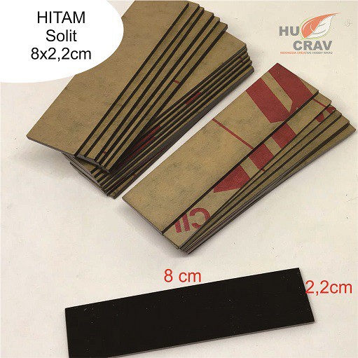 

Bahan Akrilik Nama Dada 8x2,2cm Name Tag WARNA HITAM SOLIT