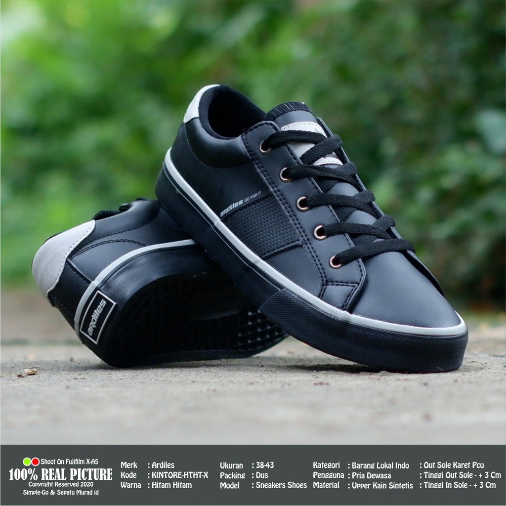 Sepatu pria original casual tali sneakers cowok laki-laki dewasa bertali model running olahraga sport sekolah kwalitas import branded Ardiles Glendale Kintore terbaru promo keren cod murah38-43