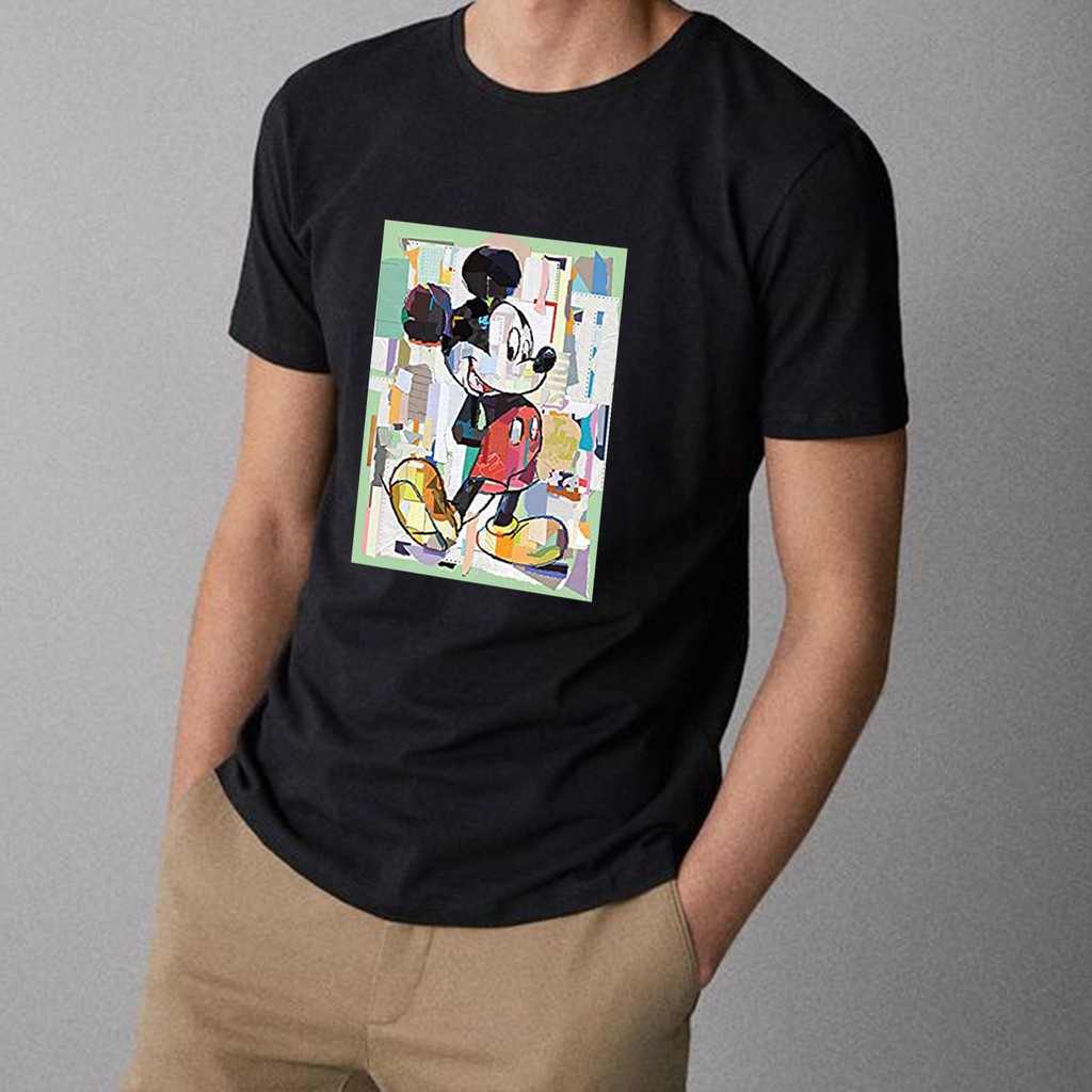 MICKEY ART LOGO DESIGN KAOS PREMIUM QUALITY DTG HEAT PRESS / TERMURAH / BAJU SANTAI