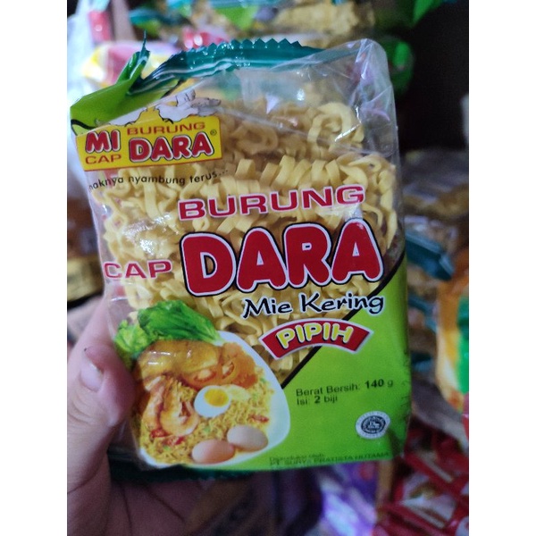 

Mi BURUNG DARA mie pipih kering 140gr isi 2 keping mie